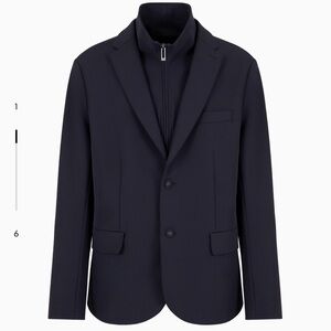 Emporio Armani Navy‎ Blue Blazer with Removable Insert Men’s Sz M EU/ 48 I NWT